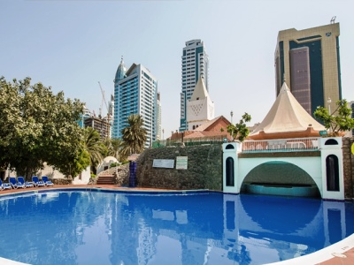 outdoor pool - hotel marbella resort - sharjah, united arab emirates