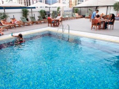outdoor pool - hotel novel city center - abu dhabi, united arab emirates
