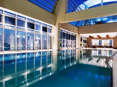 indoor pool - hotel grand millennium al wahda - abu dhabi, united arab emirates