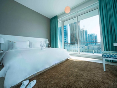 bedroom 1 - hotel jannah marina hotel apartments - dubai, united arab emirates