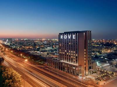 exterior view - hotel rove trade centre - dubai, united arab emirates