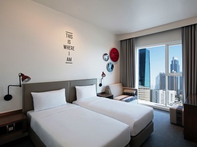 bedroom 1 - hotel rove trade centre - dubai, united arab emirates