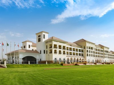 exterior view - hotel al habtoor polo resort - dubai, united arab emirates