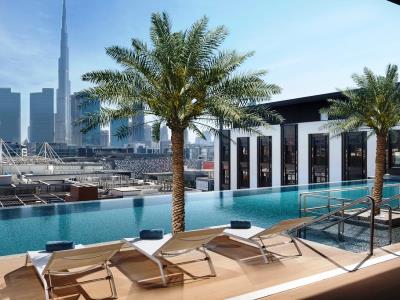 outdoor pool - hotel la ville htl and suites city walk - dubai, united arab emirates
