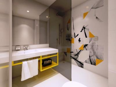 bathroom - hotel studio m arabian plaza - dubai, united arab emirates