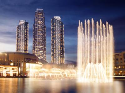 exterior view - hotel address fountain views - dubai, united arab emirates