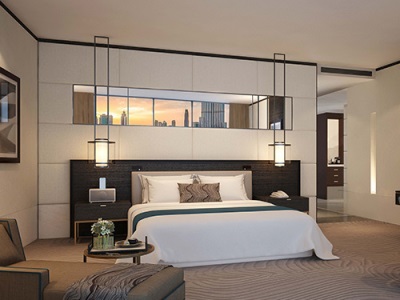 bedroom - hotel address sky view - dubai, united arab emirates