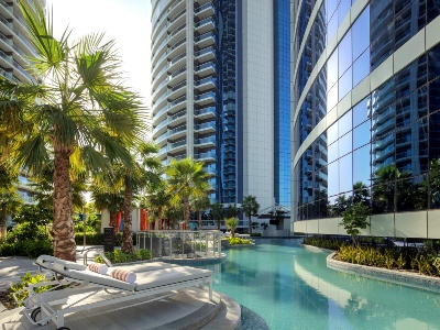 outdoor pool - hotel paramount hotel dubai - dubai, united arab emirates