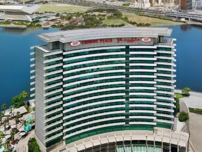 exterior view - hotel crowne plaza festival city - dubai, united arab emirates