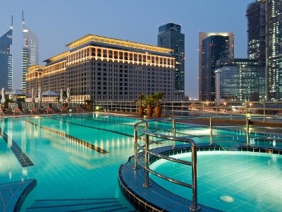 outdoor pool - hotel rose rayhaan by rotana - dubai, united arab emirates
