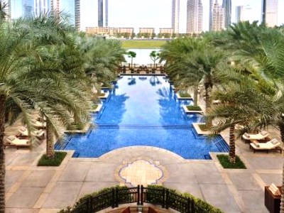 outdoor pool - hotel palace downtown - dubai, united arab emirates