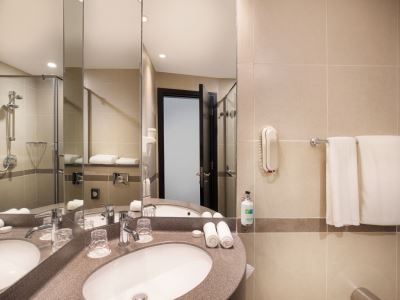 bathroom - hotel holiday inn express dubai safa park - dubai, united arab emirates