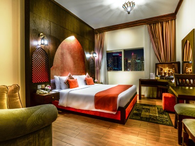 bedroom - hotel first central hotel suites - dubai, united arab emirates