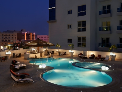 outdoor pool 1 - hotel hyatt place dubai al rigga - dubai, united arab emirates