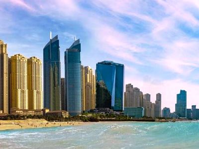 exterior view - hotel ja oasis beach tower - dubai, united arab emirates