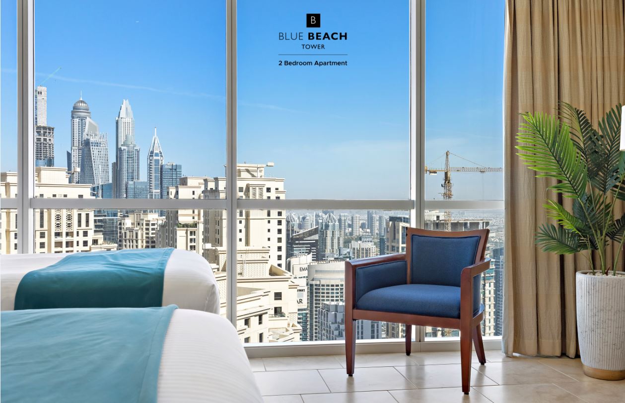 standard bedroom - hotel blue beach tower - dubai, united arab emirates