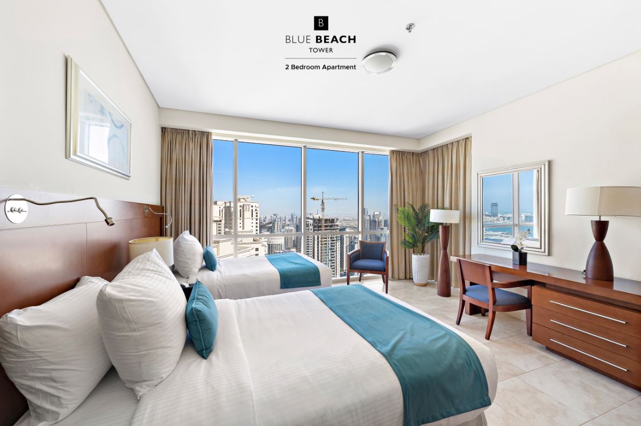 bedroom - hotel blue beach tower - dubai, united arab emirates