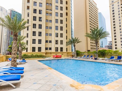 outdoor pool - hotel suha jbr hotel apartments - dubai, united arab emirates