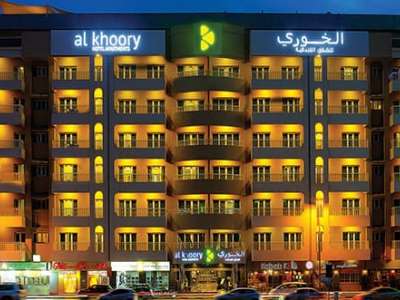 exterior view - hotel al khoory apartments al barsha - dubai, united arab emirates