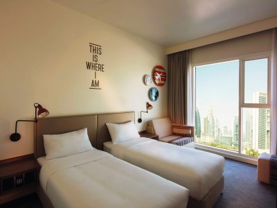 bedroom 1 - hotel rove downtown - dubai, united arab emirates