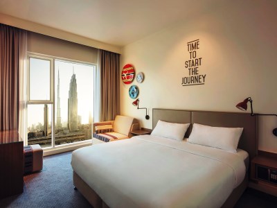 bedroom 2 - hotel rove downtown - dubai, united arab emirates