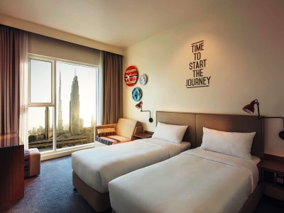 bedroom 3 - hotel rove downtown - dubai, united arab emirates