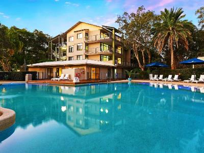 outdoor pool - hotel club wyndham flynns beach - port macquarie, australia