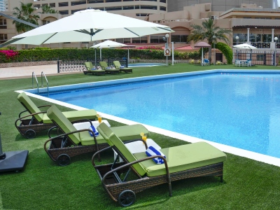 outdoor pool - hotel crowne plaza manama - manama, bahrain