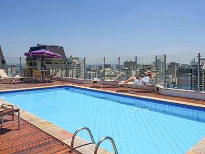 outdoor pool - hotel mercure sao paulo alamedas - sao paulo, brazil