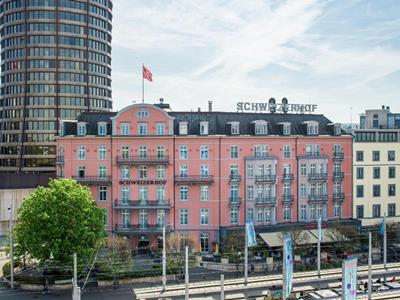 exterior view - hotel schweizerhof basel - basel, switzerland