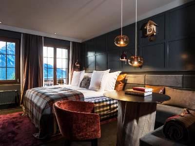 bedroom - hotel huus gstaad - gstaad, switzerland