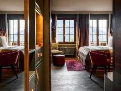 bedroom 1 - hotel huus gstaad - gstaad, switzerland