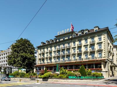 exterior view - hotel grand europe - lucerne, switzerland