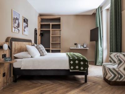 bedroom 1 - hotel faern crans-montana valaisia - crans-montana, switzerland