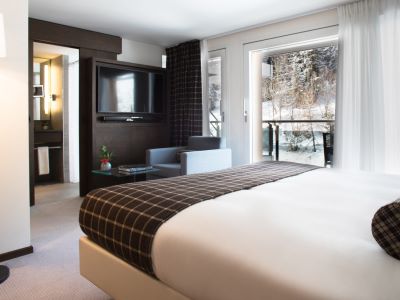 bedroom 2 - hotel crans ambassador - crans-montana, switzerland