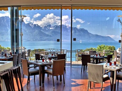 breakfast room - hotel grand hotel suisse majestic - montreux, switzerland