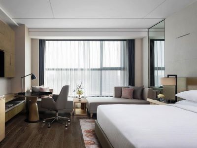 bedroom 1 - hotel shanghai marriott hotel kangqiao - shanghai, china