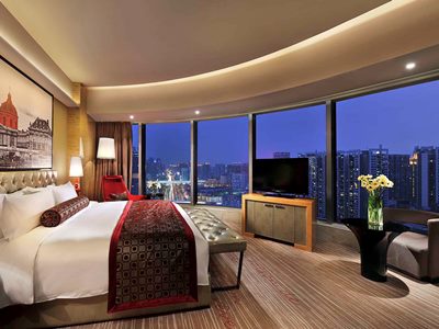 bedroom - hotel sofitel guangzhou sunrich - guangzhou, china