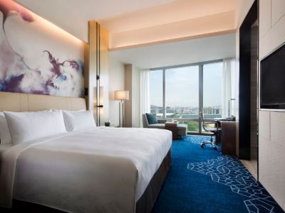 deluxe room - hotel jw marriott hotel shenzhen bao'an - shenzhen, china