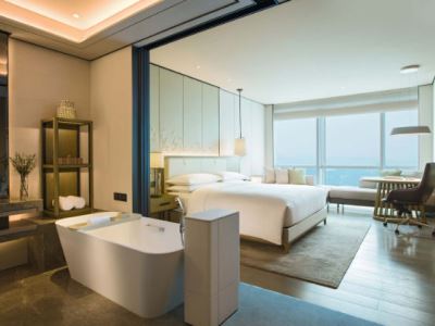 bedroom - hotel shenzhen marriott nanshan - shenzhen, china