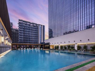 outdoor pool - hotel doubletree by hilton shenzhen longhua - shenzhen, china