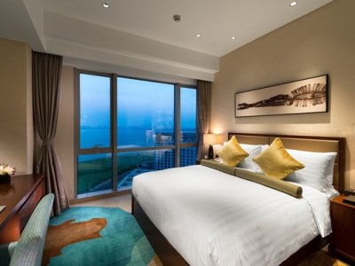 bedroom 1 - hotel oakwood hotel and residence suzhou - suzhou-jiangsu, china