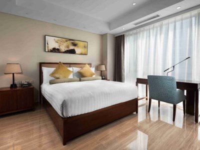 bedroom - hotel oakwood hotel and residence suzhou - suzhou-jiangsu, china