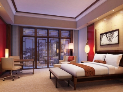 bedroom - hotel hilton tianjin eco-city - tianjin, china