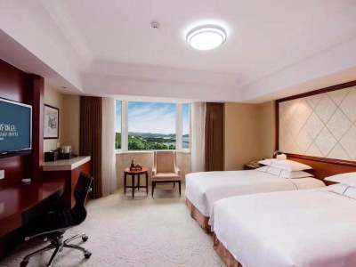 bedroom 1 - hotel xinqiao hotel hangzhou - hangzhou, china