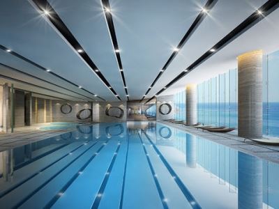 indoor pool - hotel hilton yantai - yantai, china