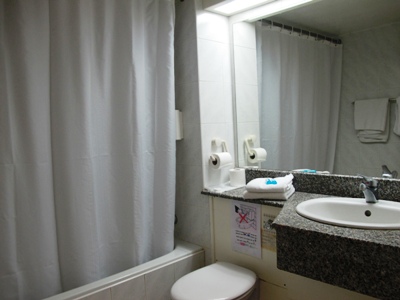 bathroom - hotel flamingo beach - larnaca, cyprus