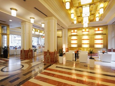 lobby - hotel majestic plaza - prague, czech republic