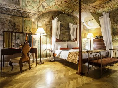 bedroom - hotel the mozart - prague, czech republic