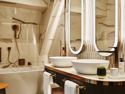 bathroom 1 - hotel andaz prague - a concept by hyatt - prague, czech republic